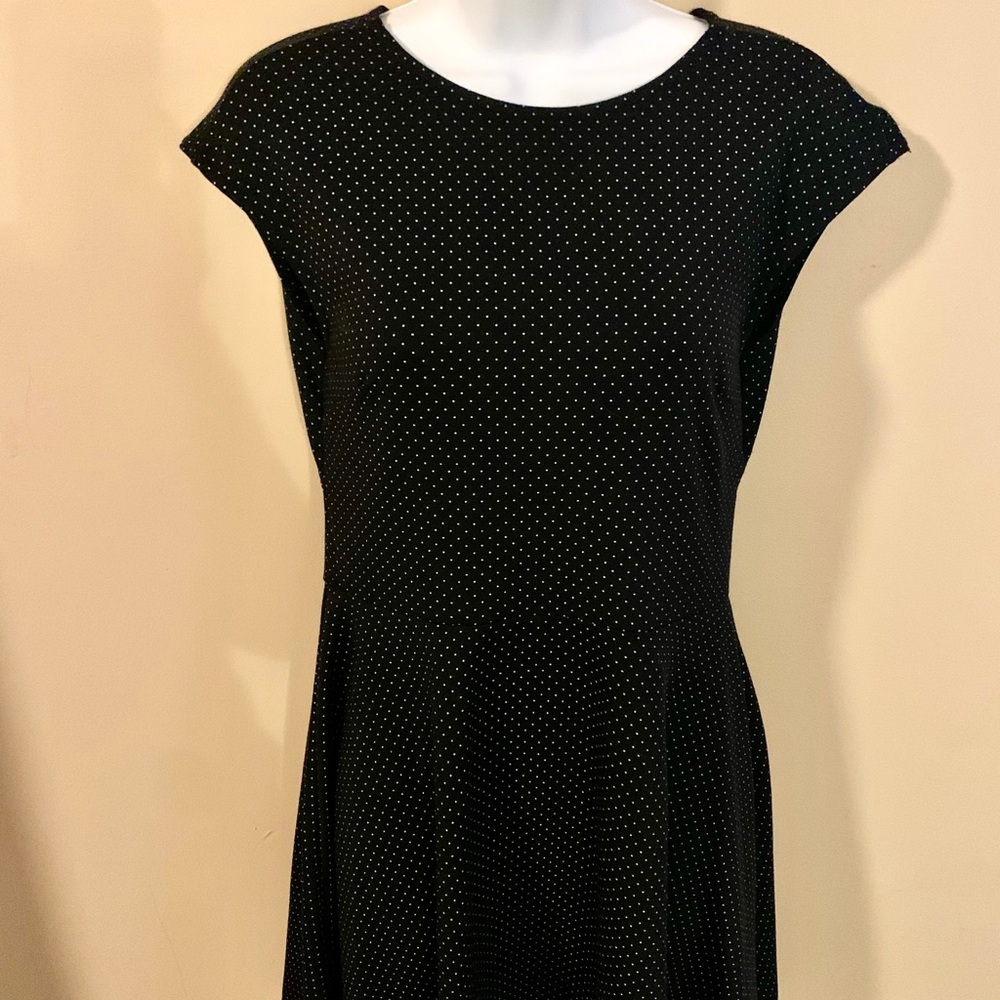Gap black polka dot dress